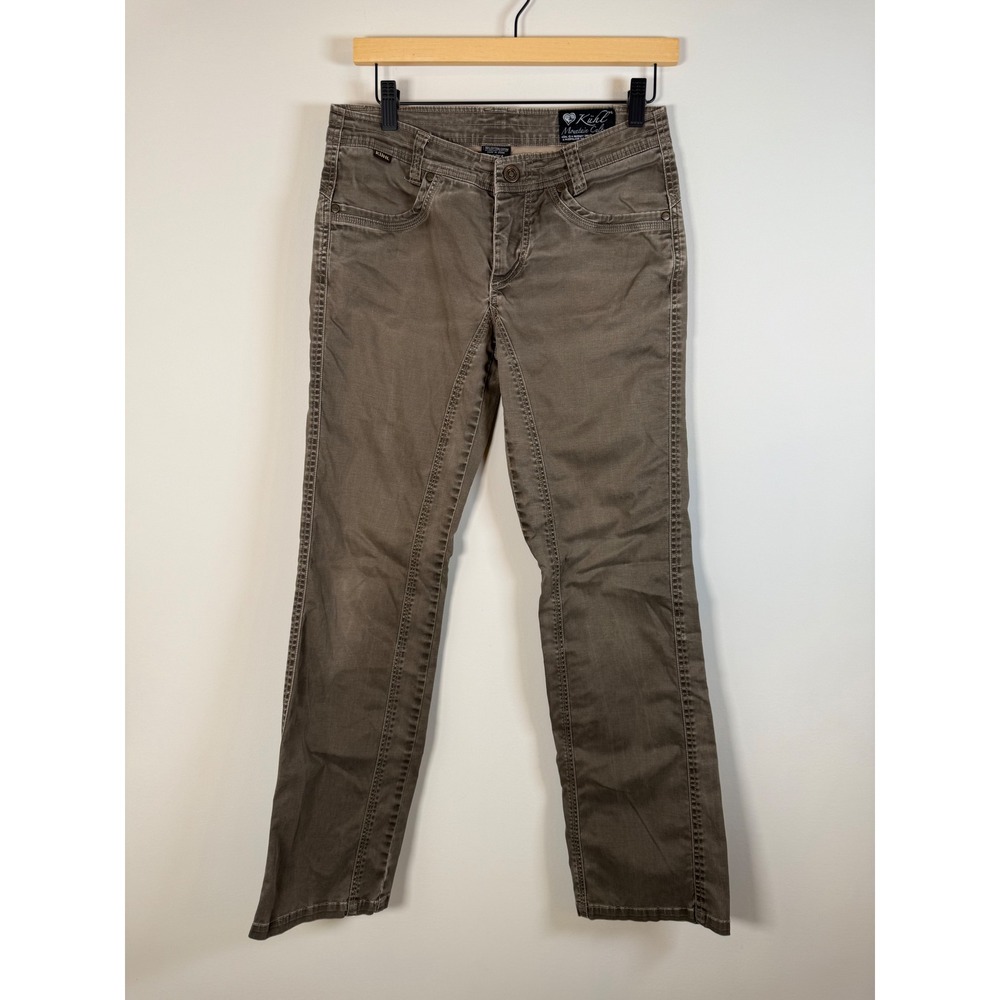 Kuhl Mountain Culture Pants Size 4 Regular Brown Straight Leg Stretch Outdoor